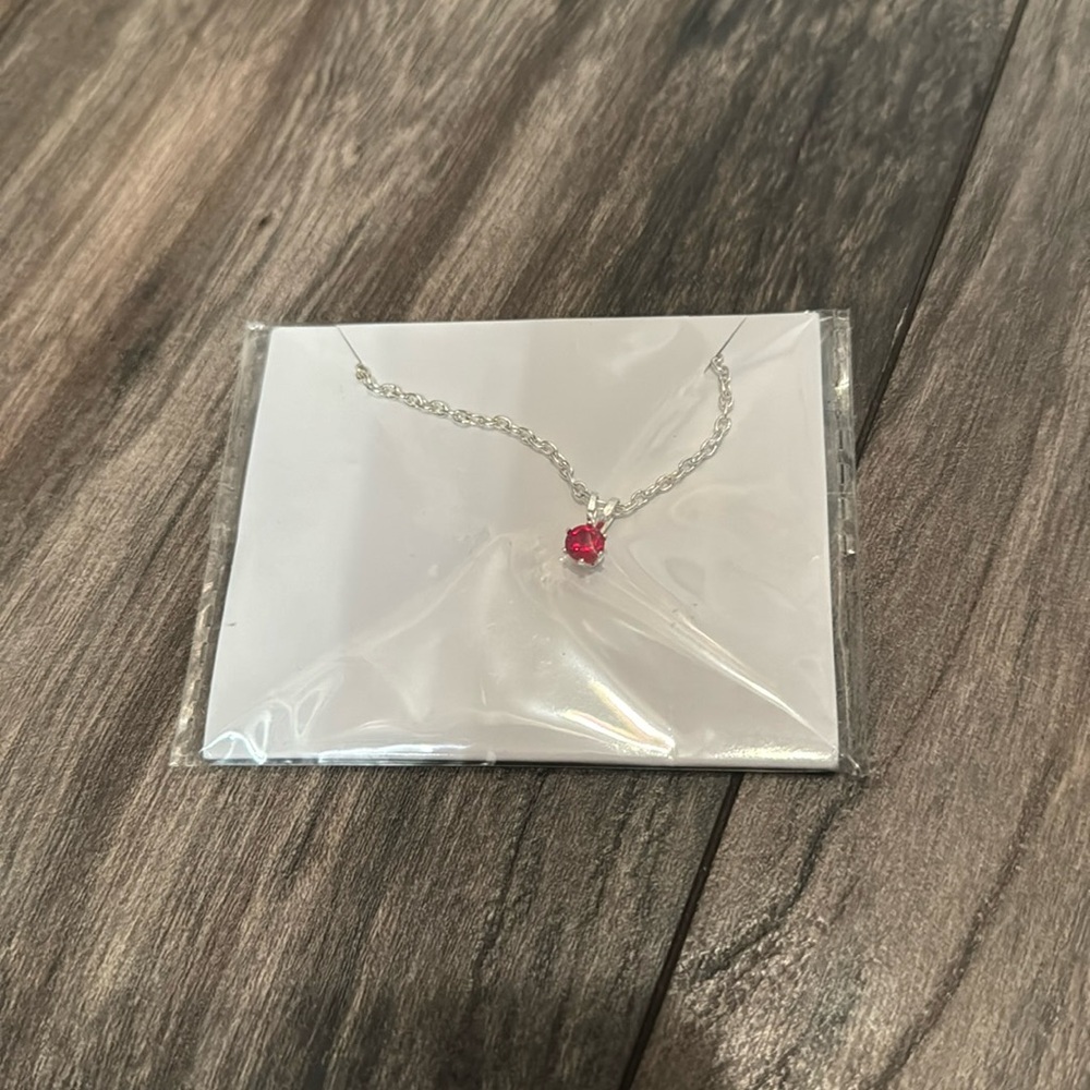 Effy Ruby CZ Solitaire Neclace